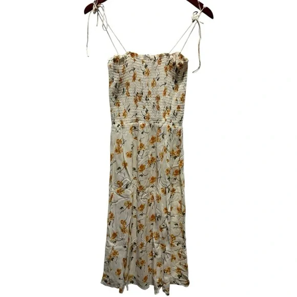 NWT Reformation Sable Midi Dress Floral Cream S - Picture 11 of 11